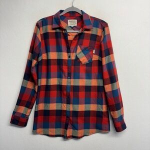 Burton Durable Goods Check Flannel Button Down Shirt XS Primaloft